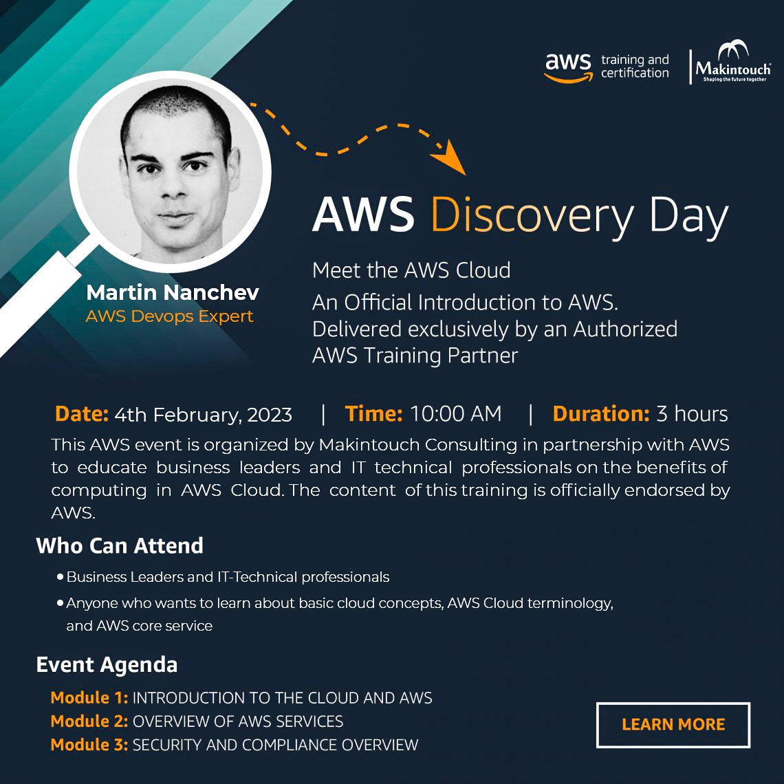 AWS Discovery Day – Cloud Practitioner Essentials - Makintouch Consulting